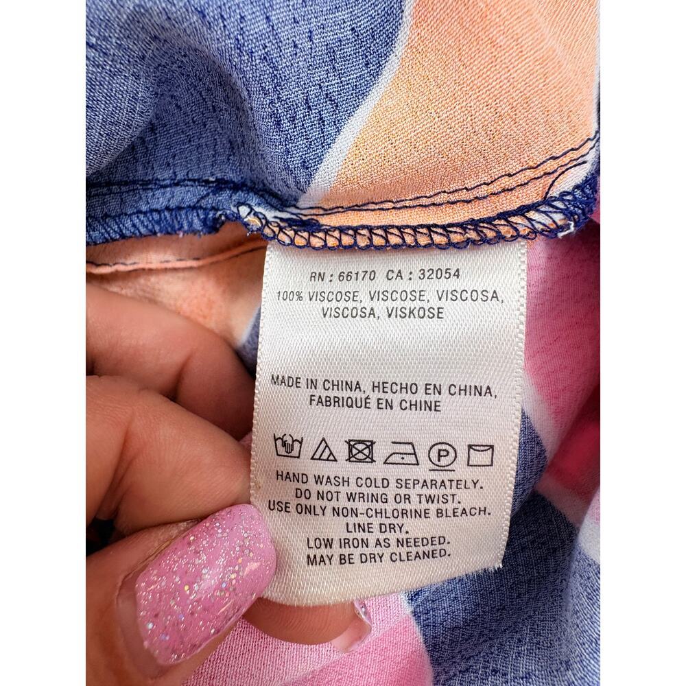 Maeve Anthro Wide Leg Jumpsuit Romper Pink Orange Palazzo Coastal Boho New - Picture 11 of 16
